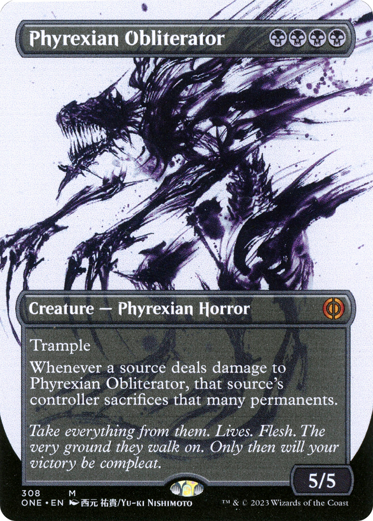 Phyrexian Obliterator (ONE-308) [Phyrexia: All Will Be One]: (Showcase) (Borderless)