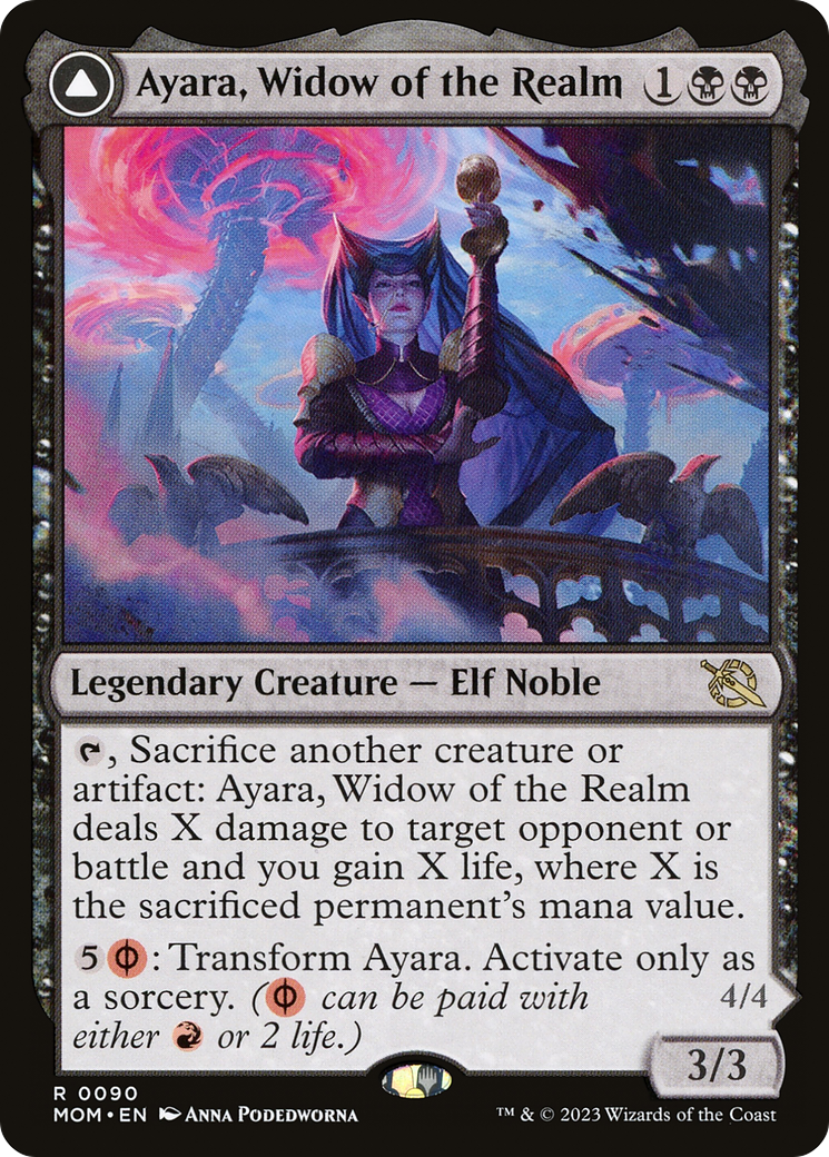 Ayara, Widow of the Realm // Ayara, Furnace Queen (MOM-090) [March of the Machine]