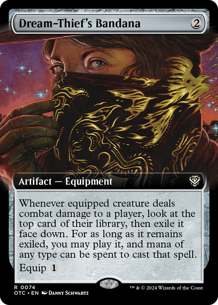 Dream-Thief's Bandana (OTC-074) [Outlaws of Thunder Junction Commander]: (Extended Art) Foil