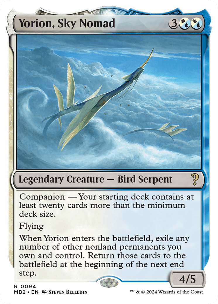 Yorion, Sky Nomad (MB2-094) [Mystery Booster 2]: (companion)