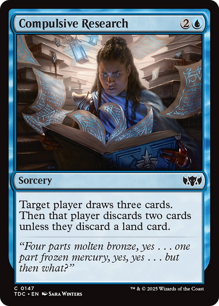 Compulsive Research (TDC-147) [Commander: Tarkir: Dragonstorm]