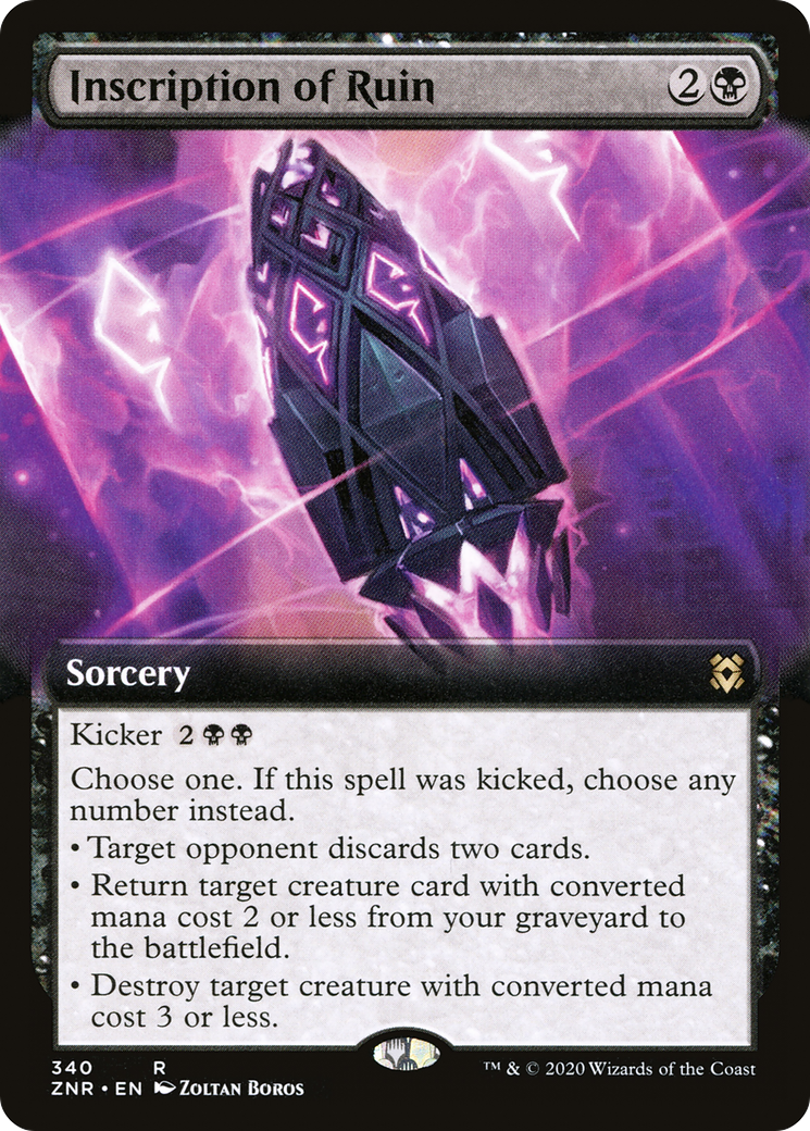 Inscription of Ruin (Extended Art) (ZNR-340) [Zendikar Rising]