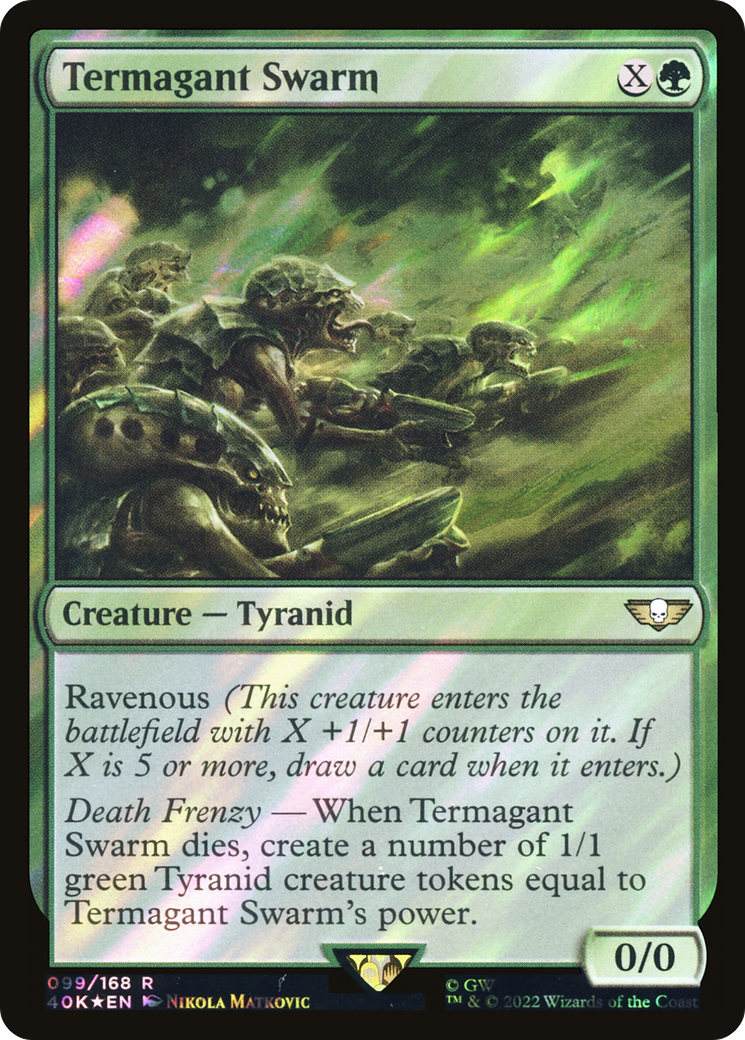 Termagant Swarm (Surge Foil) (40K-099) [Warhammer 40,000 Commander] Foil