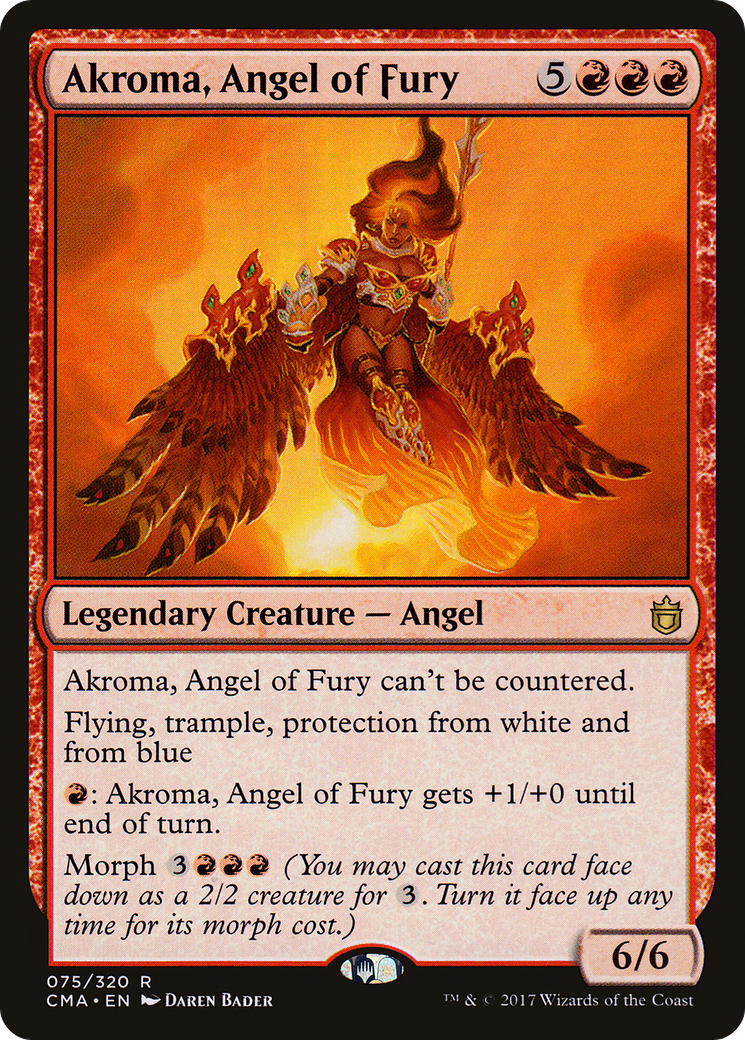 Akroma, Angel of Fury (CMA-075) [Commander Anthology]