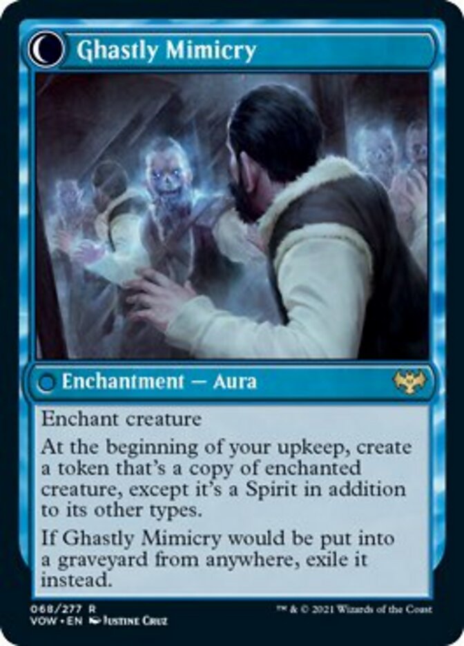 Mirrorhall Mimic // Ghastly Mimicry (VOW-068) [Innistrad: Crimson Vow]: (Double Faced Transform) Foil