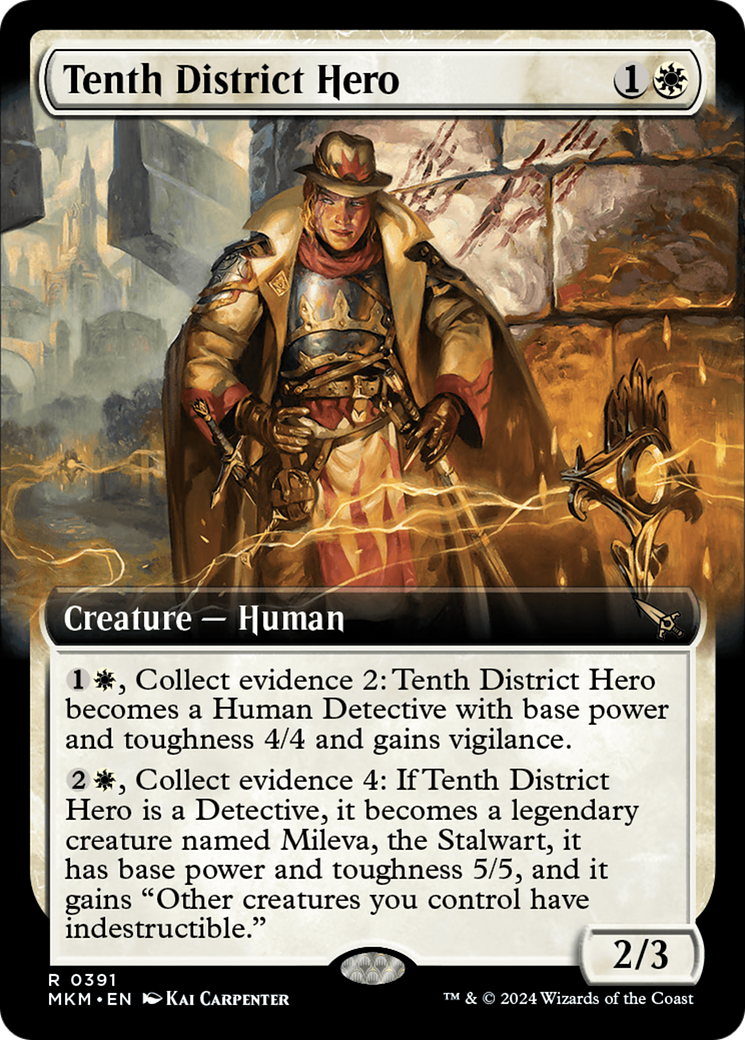 Tenth District Hero (MKM-391) [Murders at Karlov Manor]: (Extended Art)