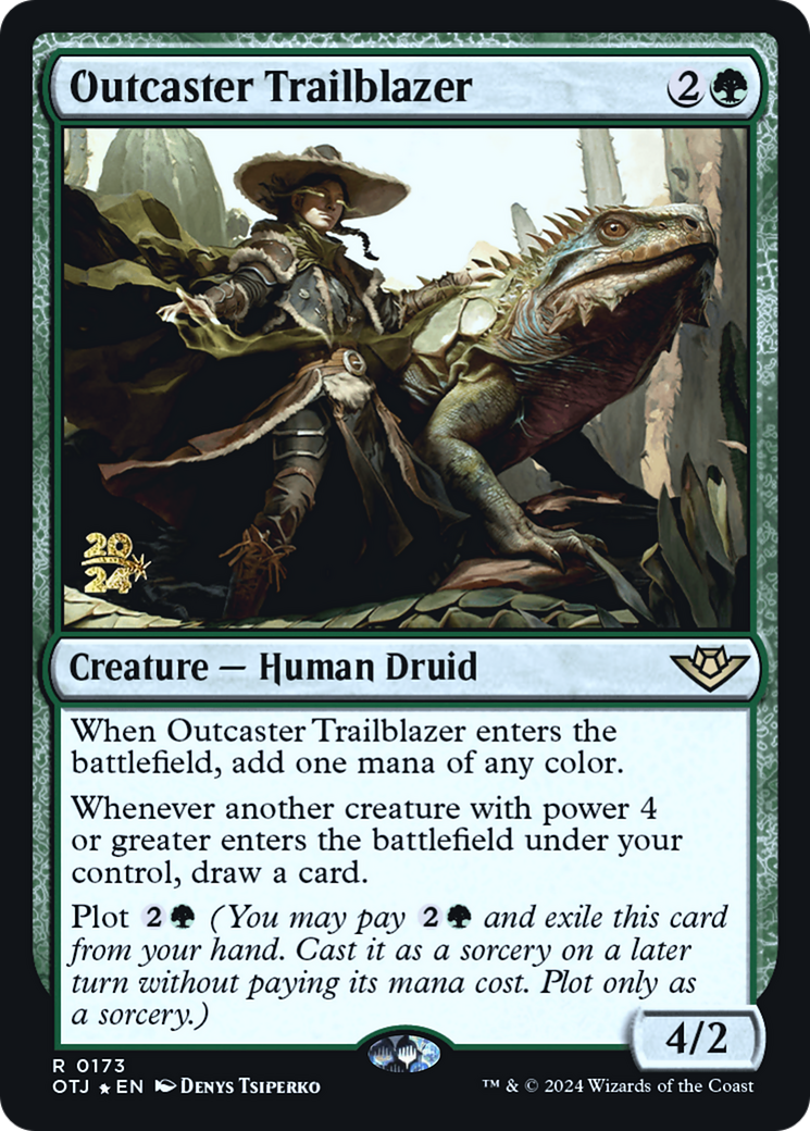 Outcaster Trailblazer (PRE-173S) [Outlaws of Thunder Junction Promos] Foil