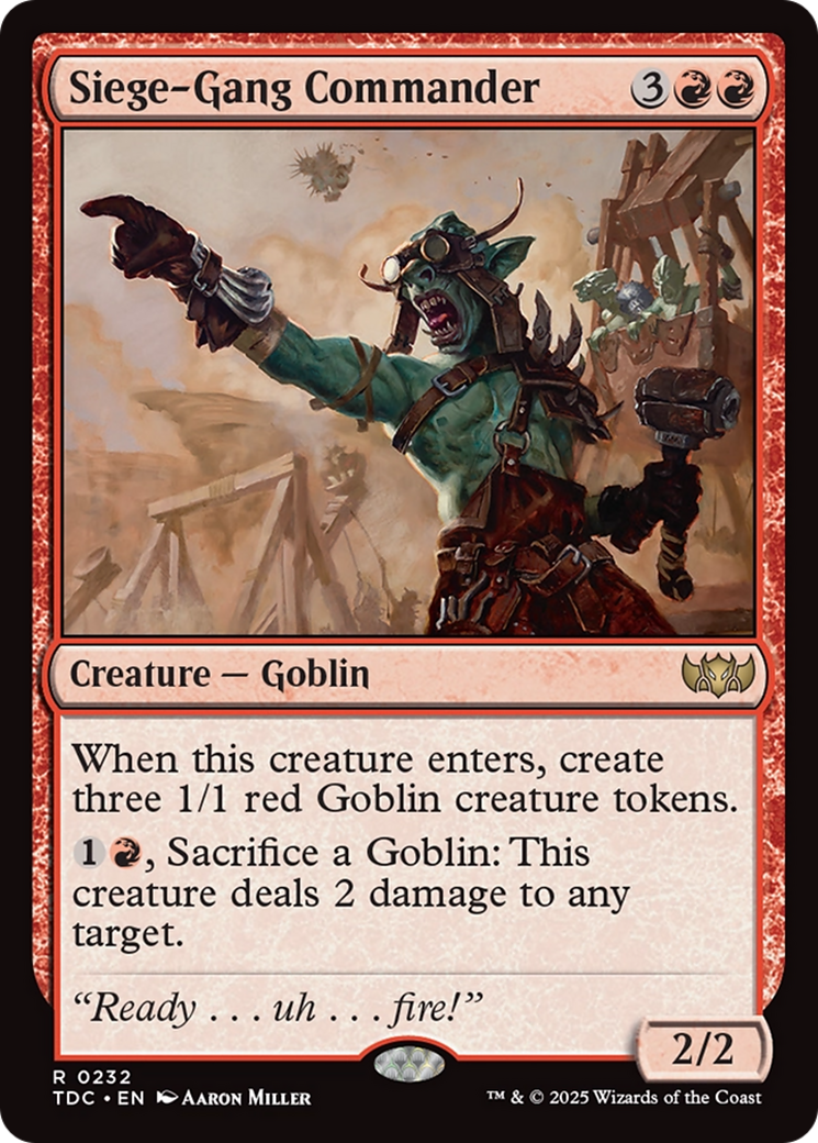 Siege-Gang Commander (TDC-232) [Tarkir: Dragonstorm Commander]