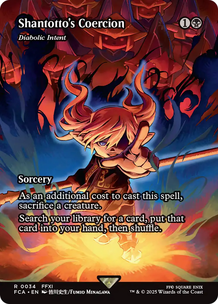 Shantotto's Coercion - Diabolic Intent (Showcase) (FCA-034) [FINAL FANTASY: Through the Ages] / Shantotto's Coercion (Borderless) Foil