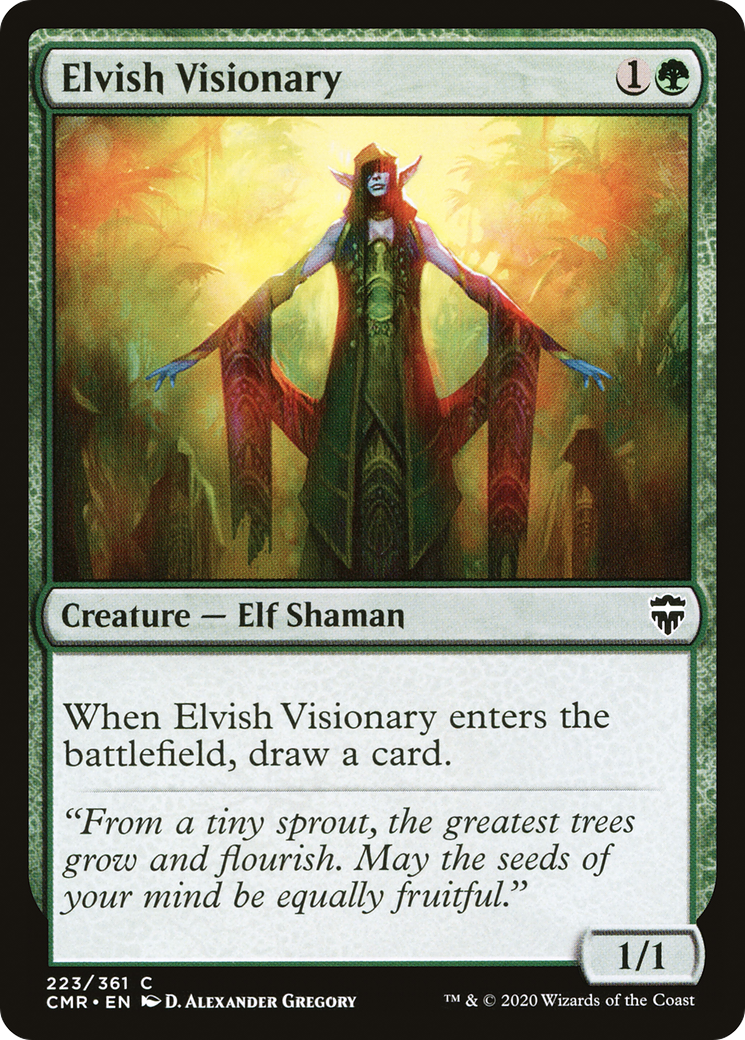 Elvish Visionary (CMR-223) [Commander Legends] Foil