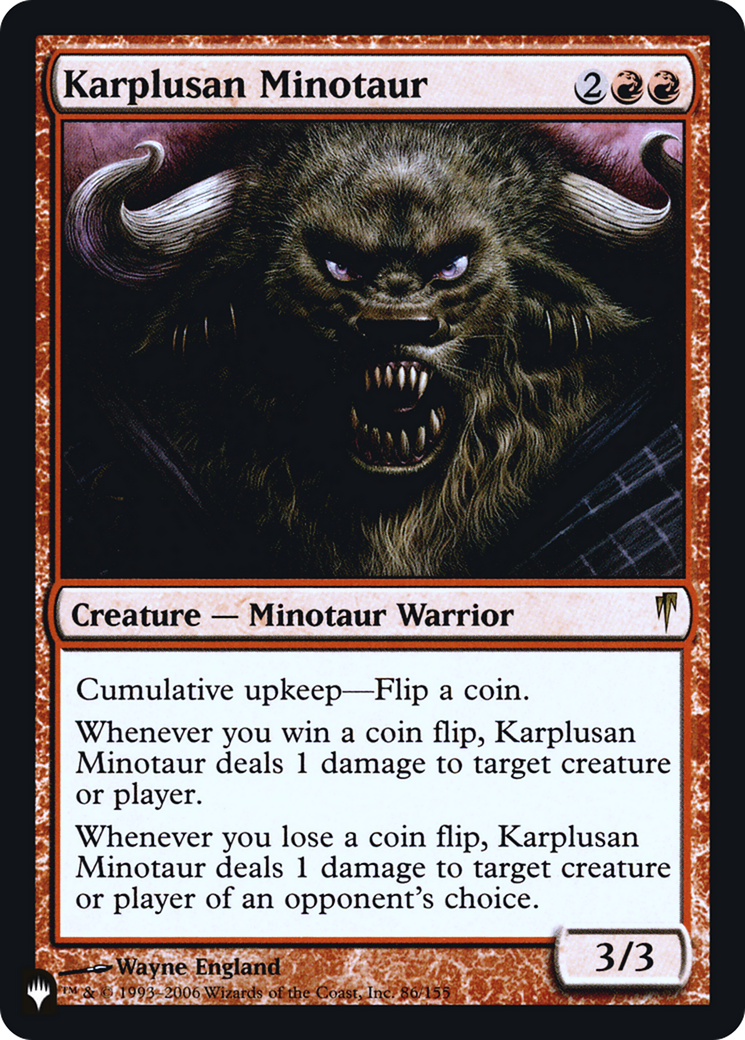 Karplusan Minotaur (LIST-CSP-86) [The List] Foil