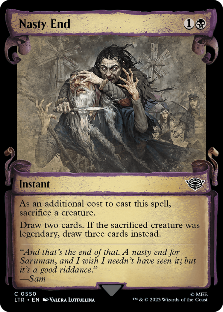 Nasty End (Showcase Scrolls) (LTR-550) [The Lord of the Rings: Tales of Middle-earth] Foil