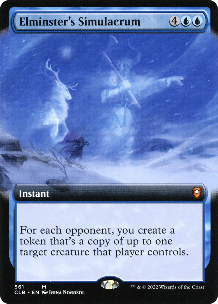 Elminster's Simulacrum (Extended Art) (CLB-561) [Commander Legends: Battle for Baldur's Gate]