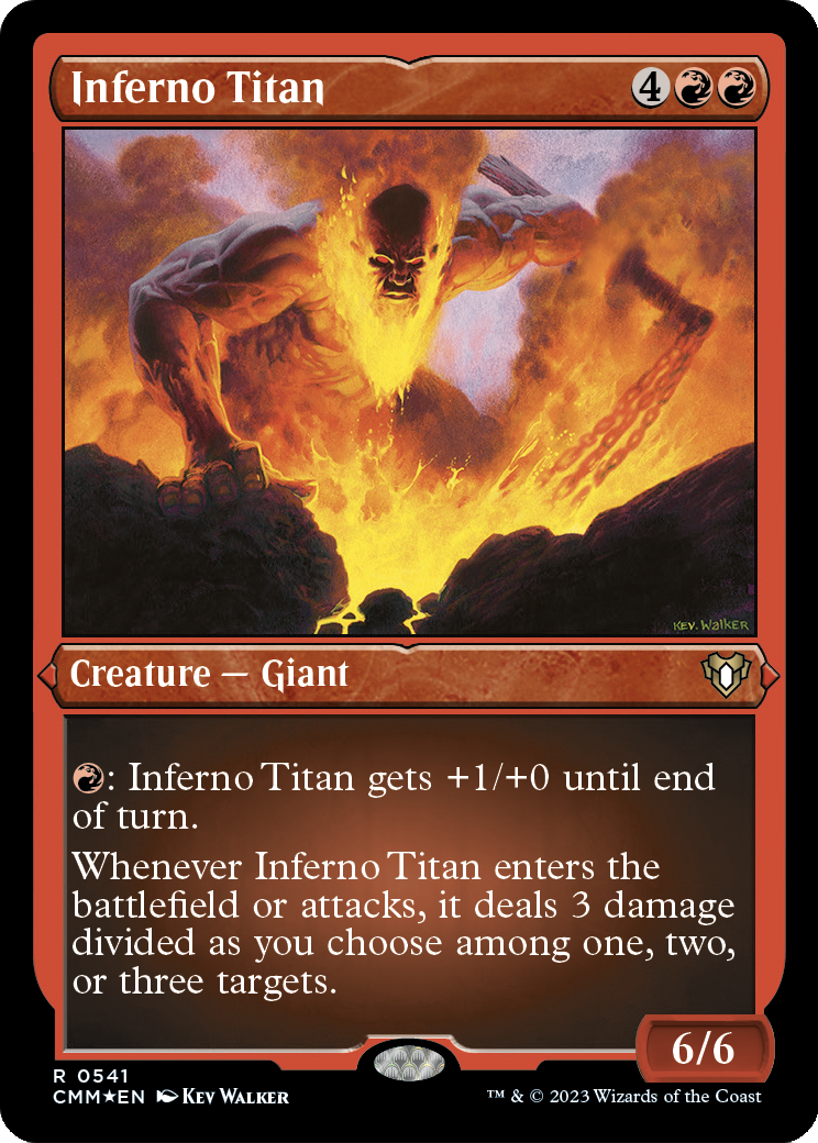 Inferno Titan (Foil Etched) (CMM-541) [Commander Masters] Foil