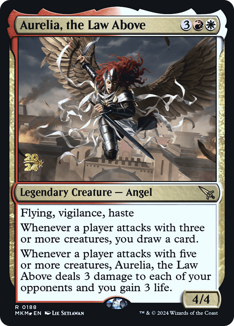 Aurelia, the Law Above (PRE-188S) [Murders at Karlov Manor Promos] Foil