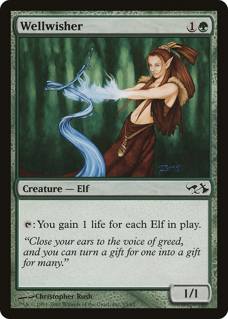 Wellwisher (EVG-015) [Duel Decks: Elves vs. Goblins] Foil
