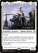 Tomik, Distinguished Advokist (PRE-34S) [War of the Spark Promos] Foil