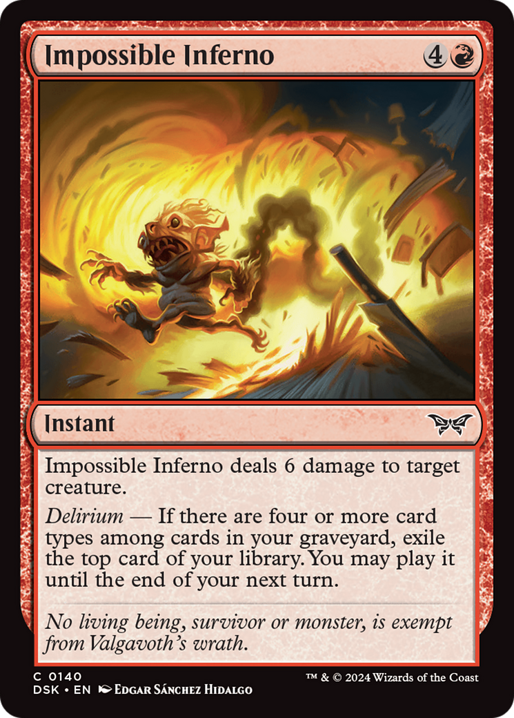 Impossible Inferno (DSK-140) [Duskmourn: House of Horror] Foil