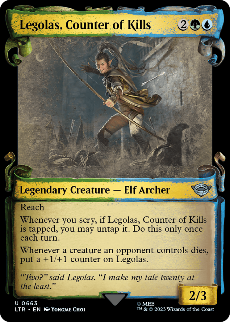 Legolas, Counter of Kills (Showcase Scrolls) (LTR-663) [The Lord of the Rings: Tales of Middle-earth]