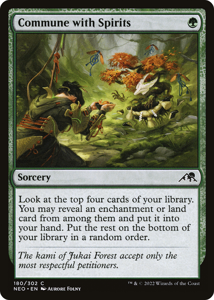 Commune with Spirits (NEO-180) [Kamigawa: Neon Dynasty] Foil