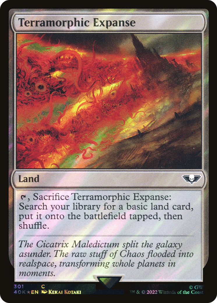 Terramorphic Expanse (Surge Foil) (40K-301) [Warhammer 40,000 Commander] Foil