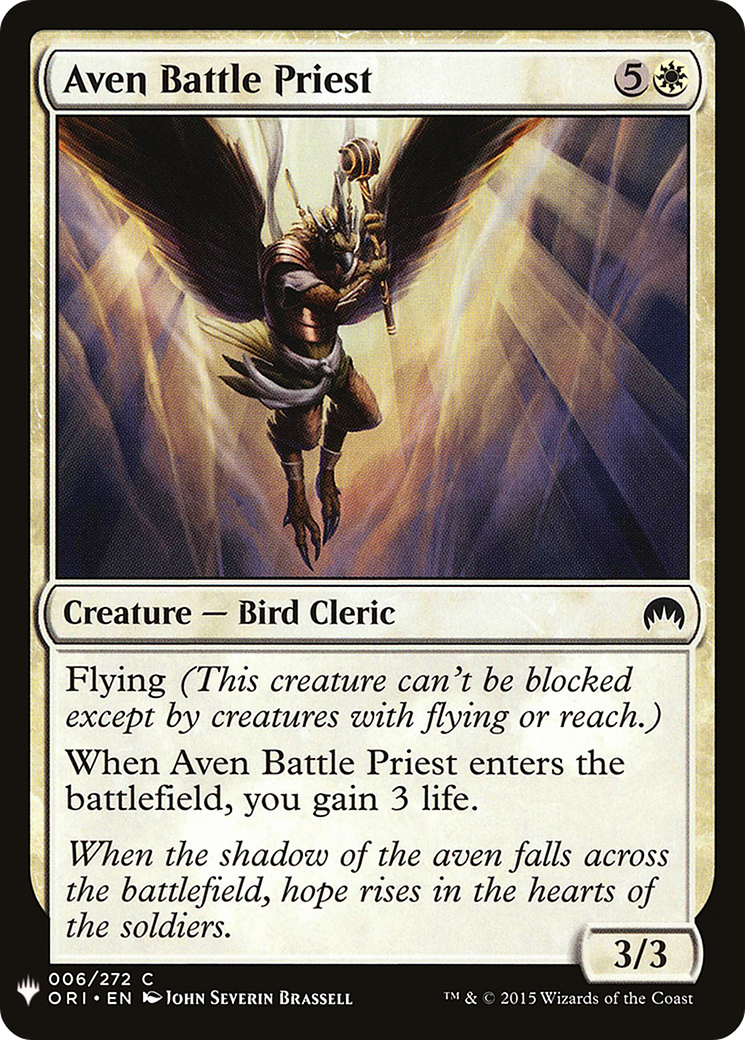 Aven Battle Priest (LIST-ORI-6) [The List]
