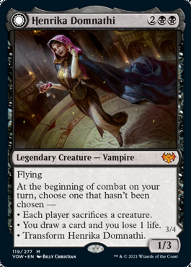 Henrika Domnathi // Henrika, Infernal Seer (VOW-119) [Innistrad: Crimson Vow]: (Double Faced Transform) Foil
