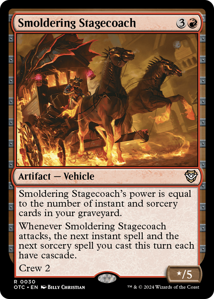 Smoldering Stagecoach (OTC-030) [Outlaws of Thunder Junction Commander]