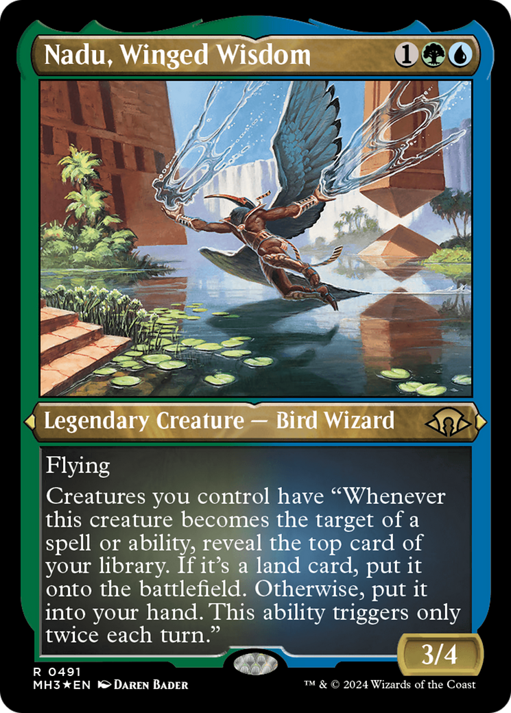 Nadu, Winged Wisdom (MH3-491) [Modern Horizons 3] Etched Foil