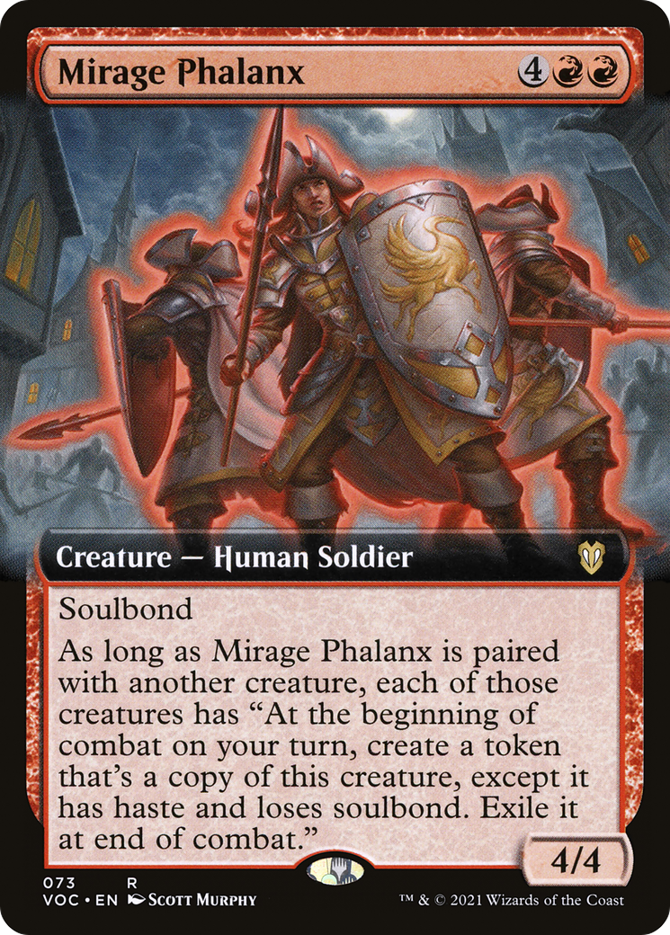 Mirage Phalanx (Extended Art) (VOC-073) [Crimson Vow Commander]