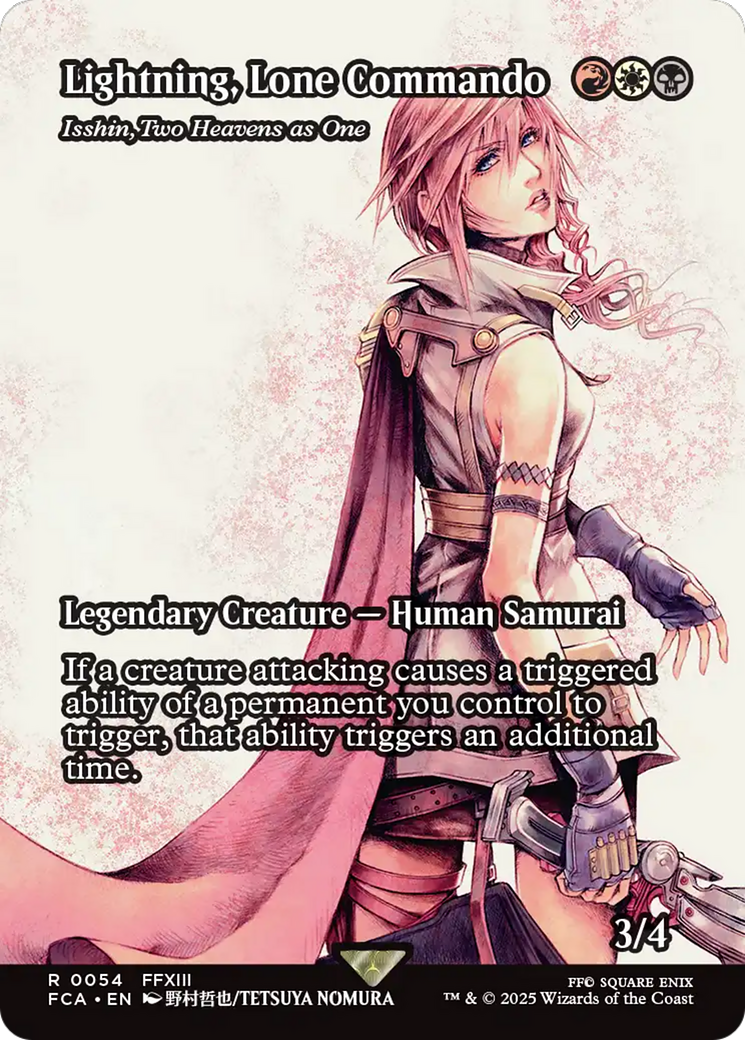 Lightning, Lone Commando - Isshin, Two Heavens as One (Showcase) (FCA-054) [FINAL FANTASY: Through the Ages] / Lightning, Lone Commando (Borderless)