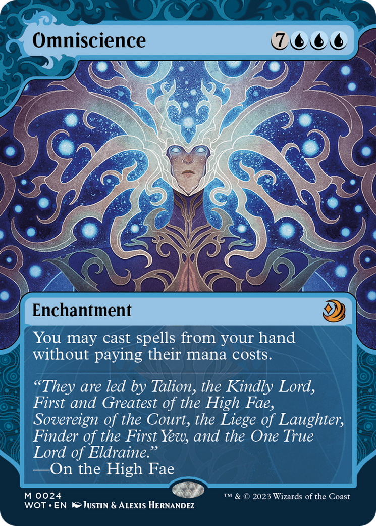 Omniscience (WOT-024) [Wilds of Eldraine: Enchanting Tales]: (Showcase) (Borderless)