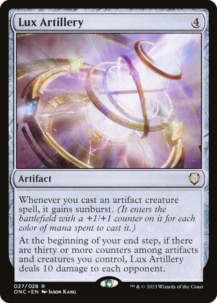 Lux Artillery (ONC-027) [Phyrexia: All Will Be One Commander] Foil