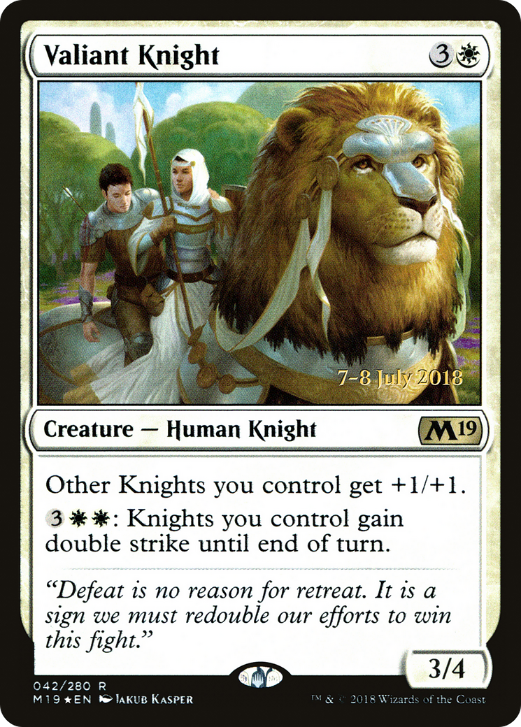 Valiant Knight (PRE-42S) [Core Set 2019 Promos] Foil