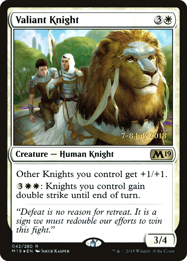 Valiant Knight (PRE-42S) [Core Set 2019 Promos] Foil
