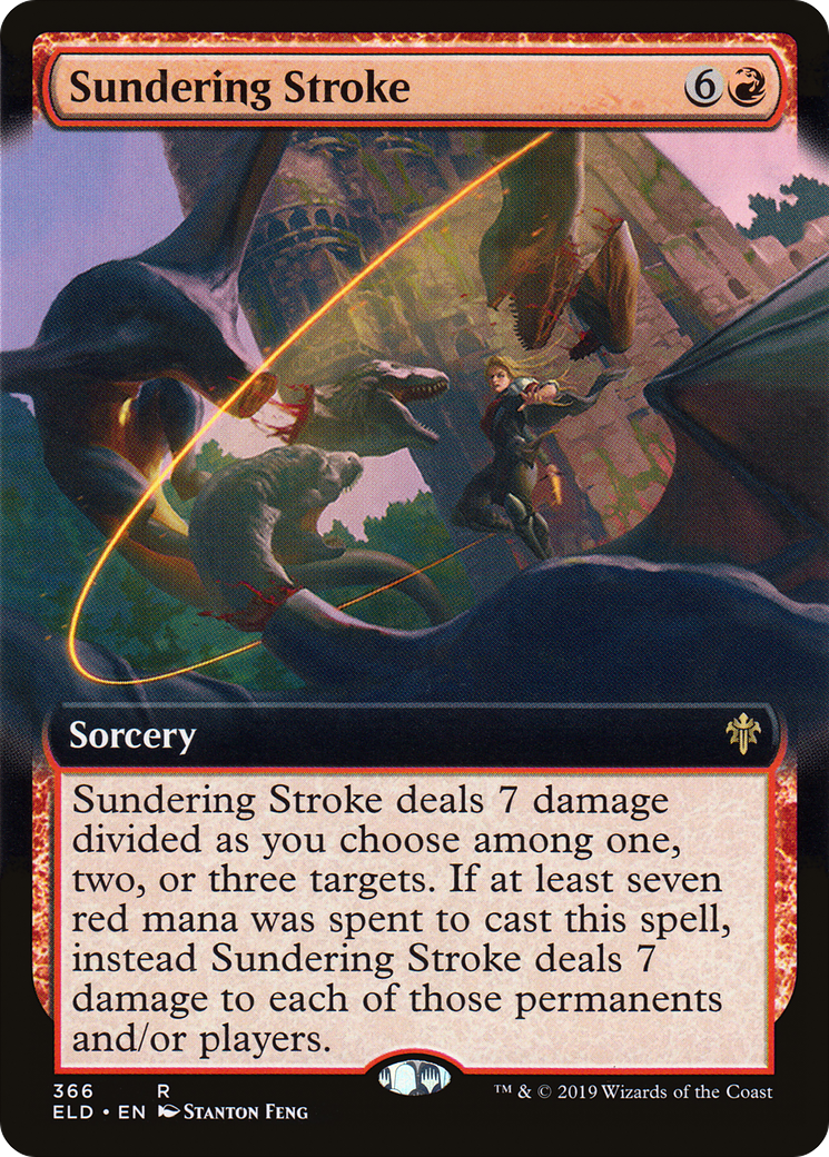 Sundering Stroke (Extended Art) (ELD-366) [Throne of Eldraine]