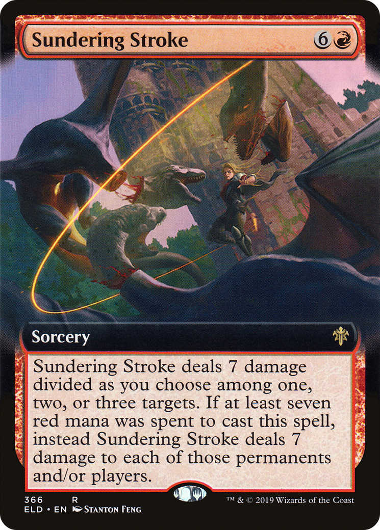 Sundering Stroke (ELD-366) [Throne of Eldraine]: (Extended Art) Foil