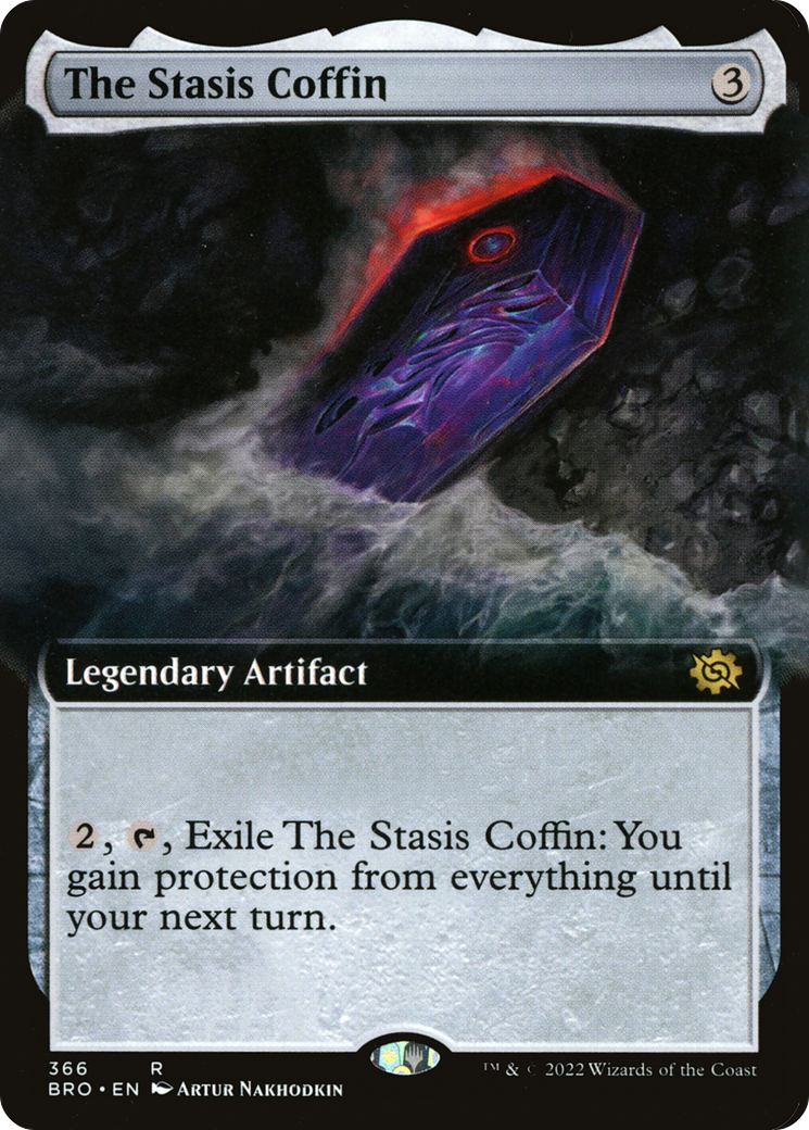 The Stasis Coffin (BRO-366) [The Brothers' War]: (Extended Art) Foil