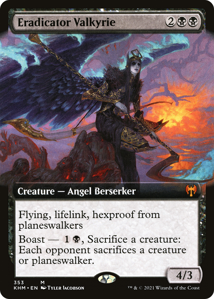 Eradicator Valkyrie (KHM-353) [Kaldheim]: (Extended Art) Foil