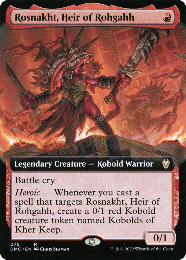 Rosnakht, Heir of Rohgahh (DMC-075) [Dominaria United Commander]: (Extended Art)
