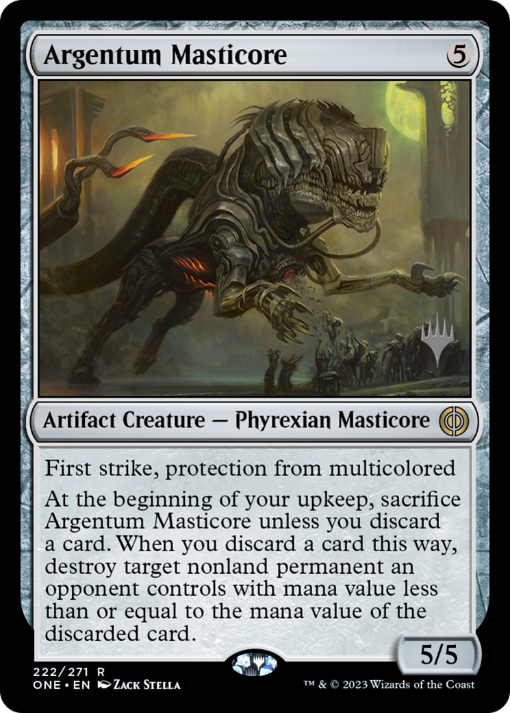 Argentum Masticore (PPONE-222P) [Phyrexia: All Will Be One Promos] Foil