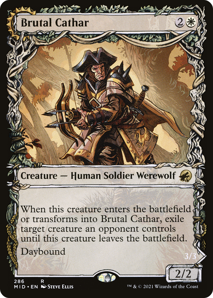 Brutal Cathar (Showcase) (MID-286) [Innistrad: Midnight Hunt]