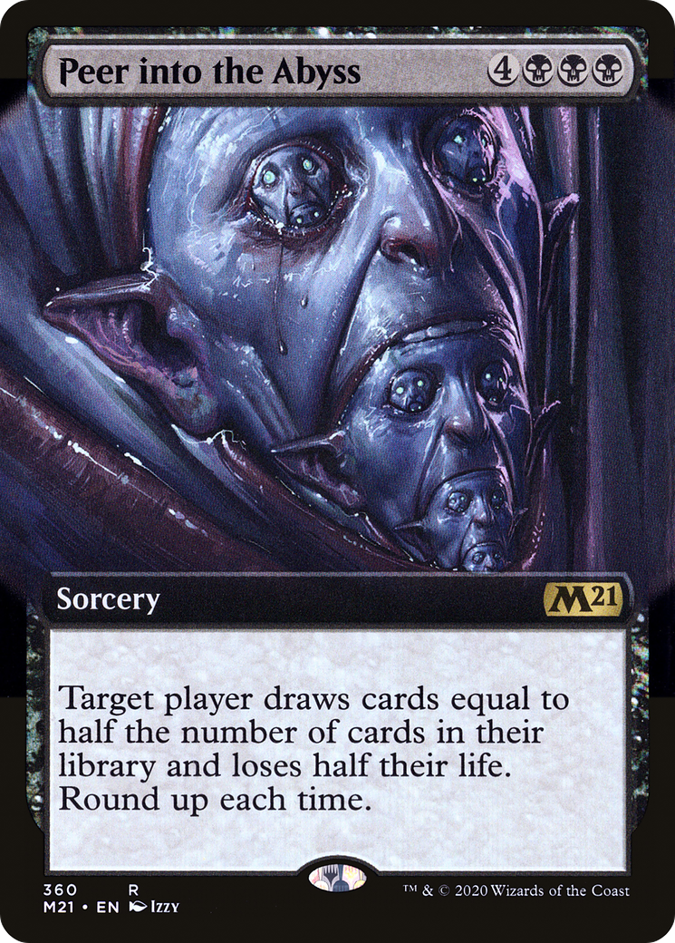 Peer into the Abyss (M21-360) [Core Set 2021]: (Extended Art) Foil