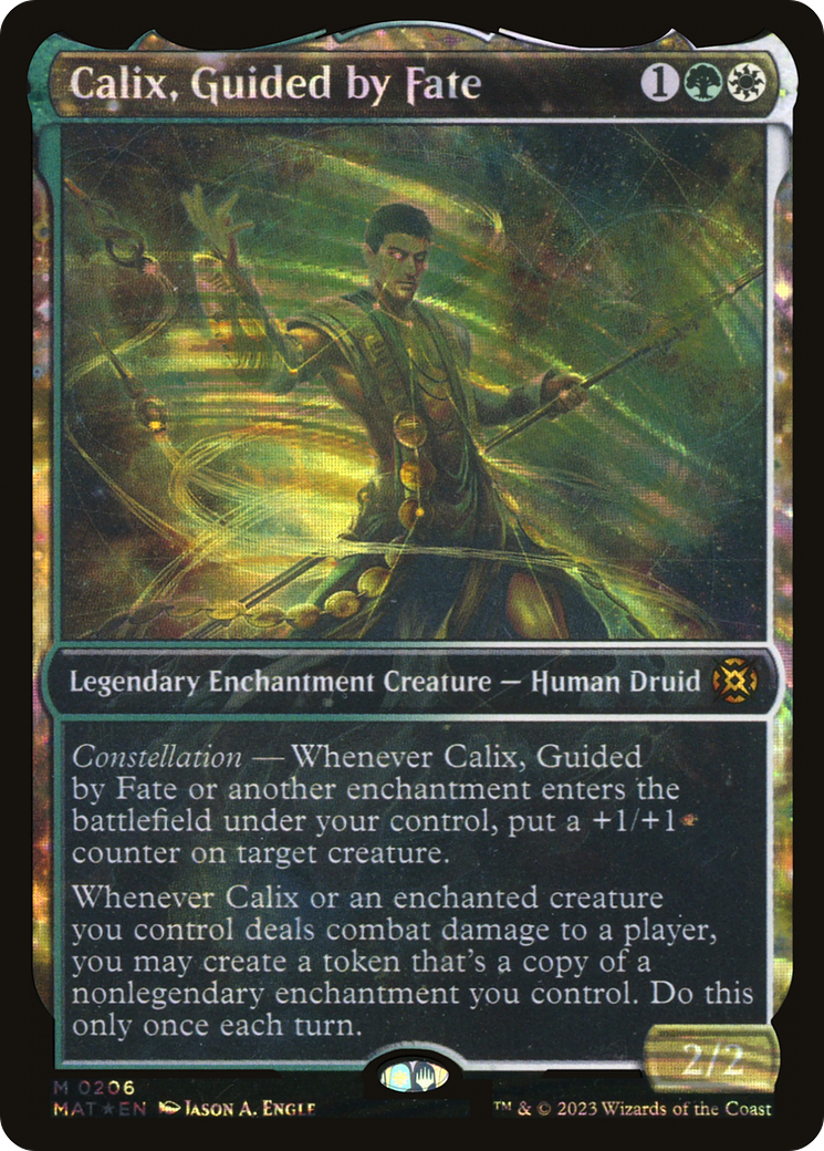 Calix, Guided by Fate (MAT-206) [March of the Machine: The Aftermath]: (Showcase, enchantment) Foil