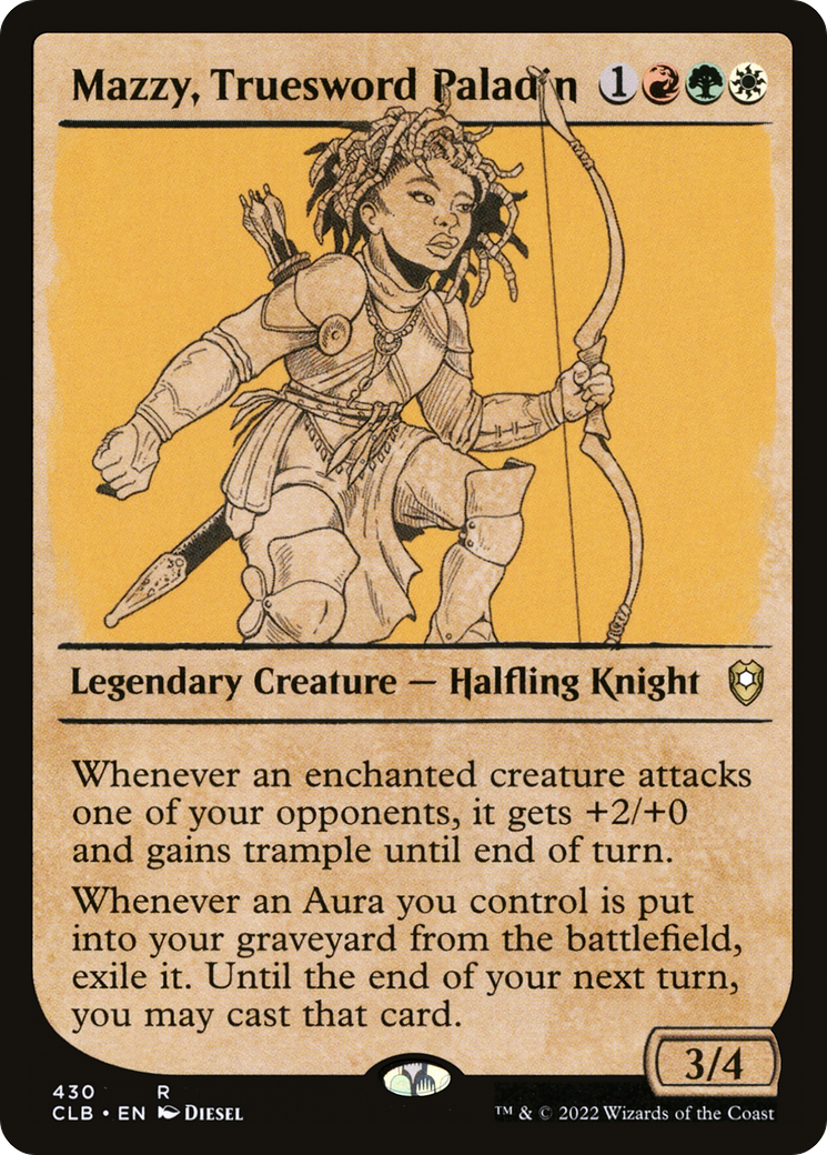 Mazzy, Truesword Paladin (CLB-430) [Commander Legends: Battle for Baldur's Gate]: (Showcase)