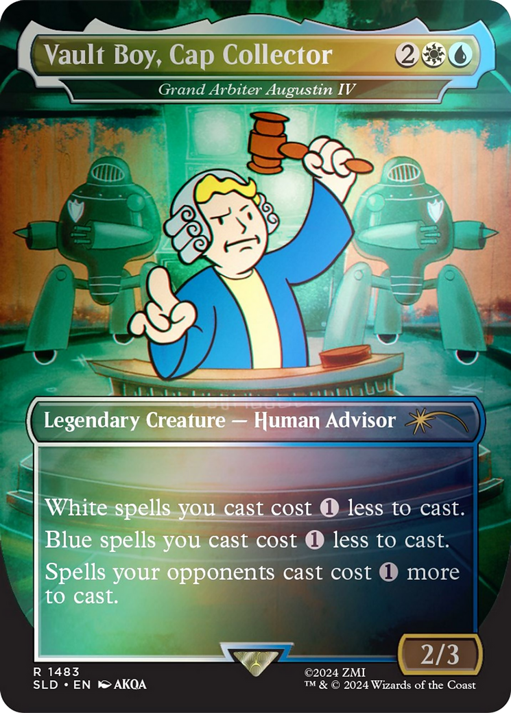 Vault Boy, Cap Collector - Grand Arbiter Augustin IV (Rainbow Foil) (SLD-1483★) (Borderless) [Secret Lair Drop] Foil