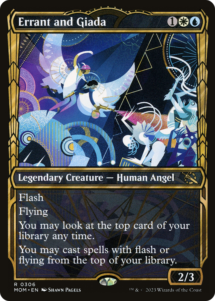 Errant and Giada (MOM-306) [March of the Machine]: (Showcase) Foil