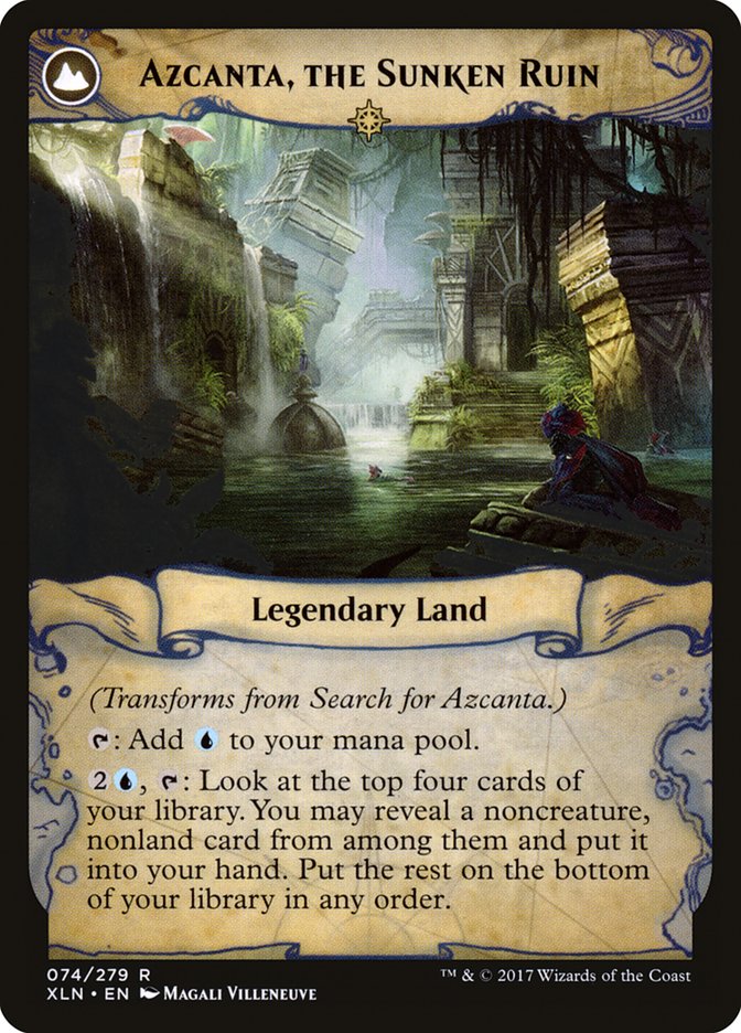 Search for Azcanta // Azcanta, the Sunken Ruin (XLN-074) [Ixalan]: (compasslanddfc) Foil