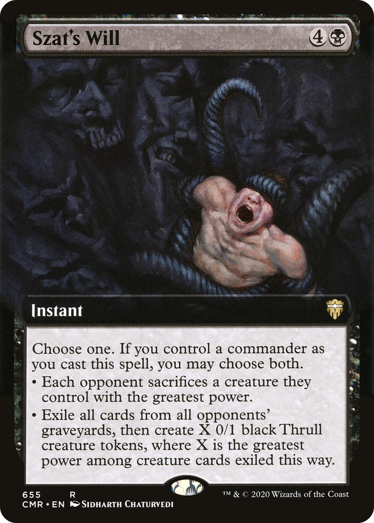 Szat's Will (CMR-655) [Commander Legends]: (Extended Art)
