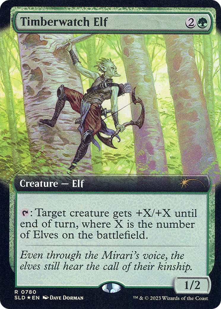 Timberwatch Elf (SLD-780) [Secret Lair Drop]: (Extended Art) Foil
